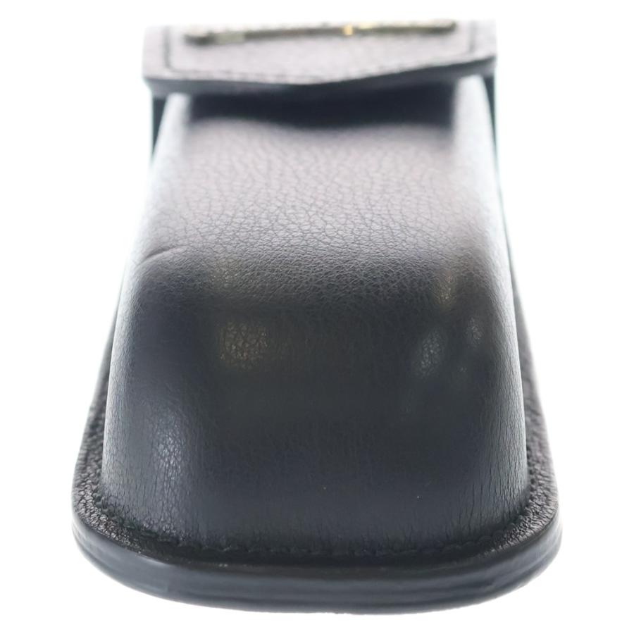 クロムハーツ スクロールラベル ハードケース レザー メガネケース CHROME HEARTS（クロムハーツ） CASE スクロールラベル レザーメガネ