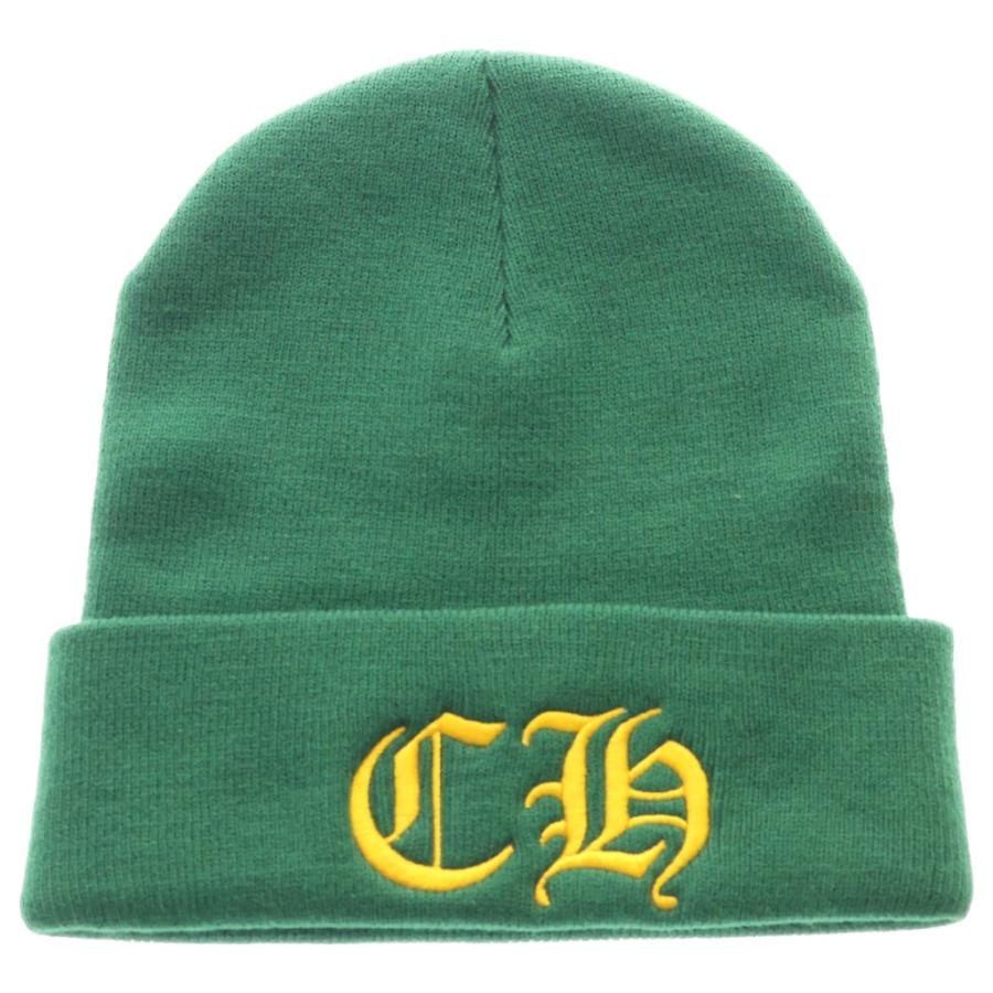 CHROME HEARTS クロムハーツ CH Logo Embroidery Acrylic Beanie CHロゴ刺繍ビーニー ニット帽 ホワイト CHROME HEARTS（クロムハーツ） CH Logo Embroidery Acrylic Beanie CH