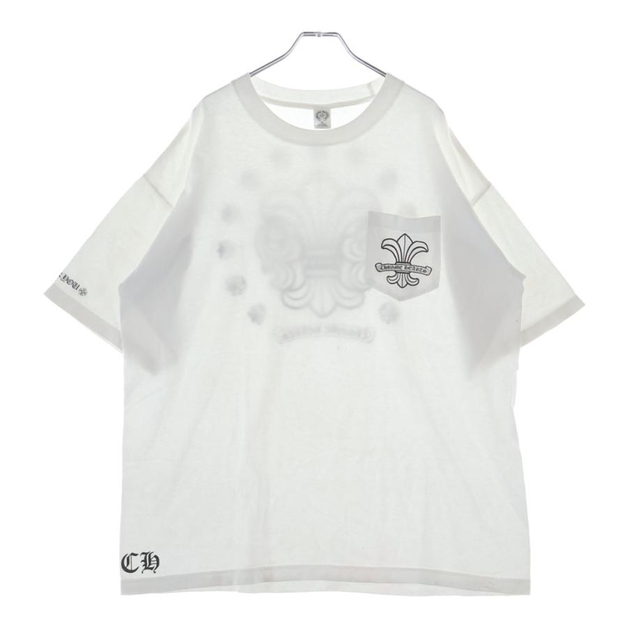 CHROME HEARTS　白色BSフレアプリントVネックTシャツ CHROME HEARTS（クロムハーツ） OLD S/S オールド BSフレアサークル