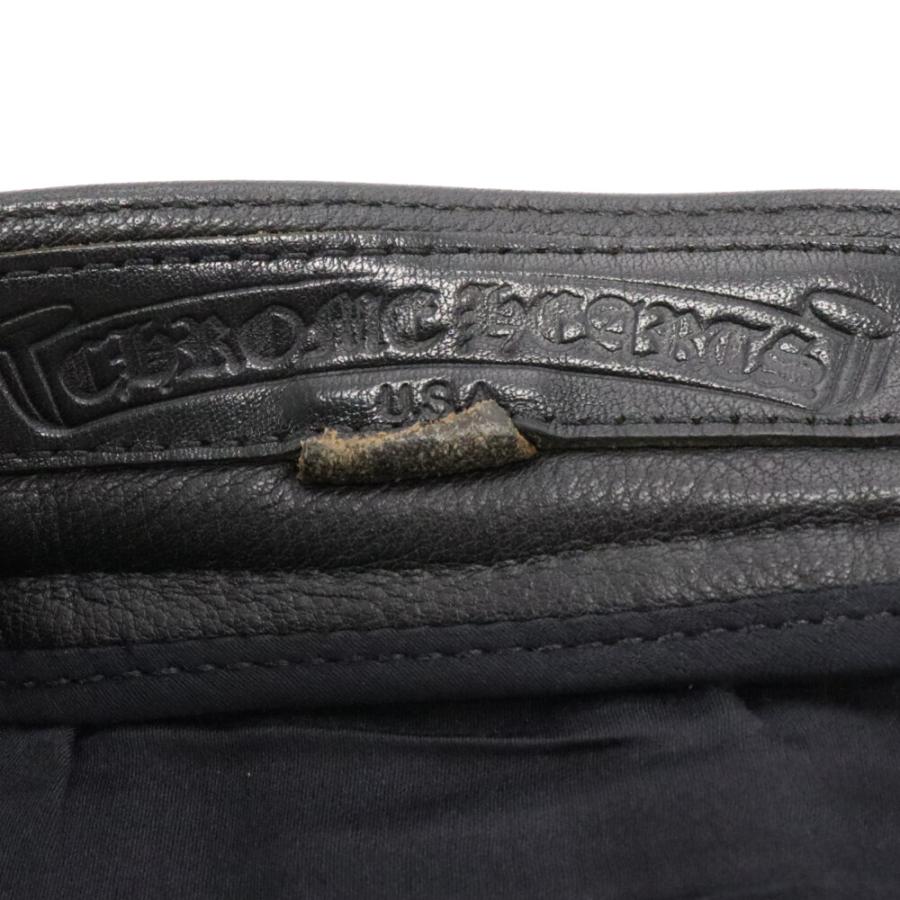 CHROME HEARTS（クロムハーツ） LTHR PANTS クロスボールボタンフレア