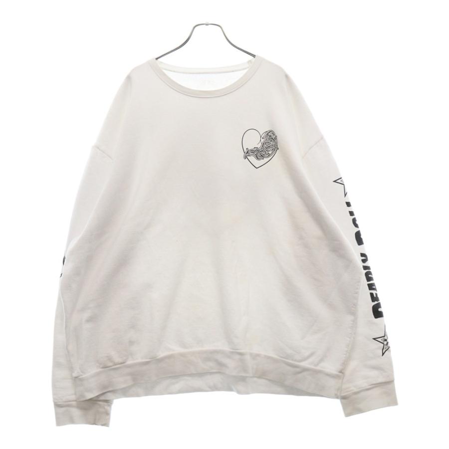 CHROME HEARTS クロムハーツ DEADLY DOLL ハートプリント クルー CHROME HEARTS クロムハーツ DEADLY DOLL ハートプリント クルー
