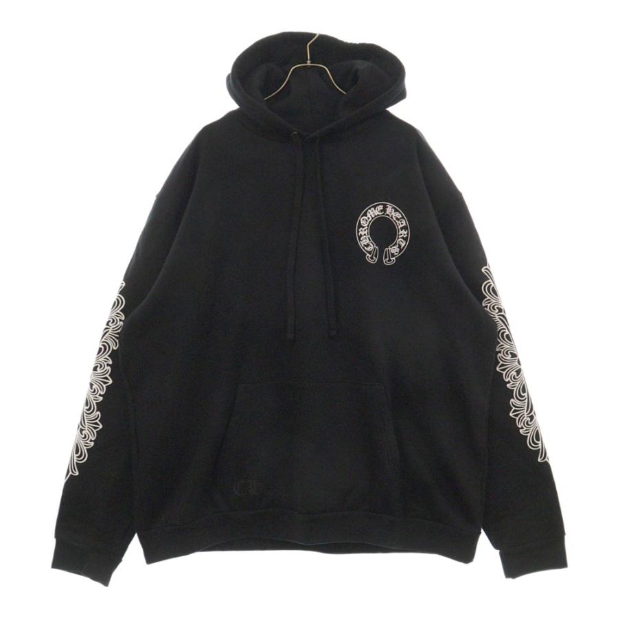 CHROME HEARTS パーカー 袖フローラルホースシュープリント CHROME HEARTS（クロムハーツ） ホースシュープリント アーム