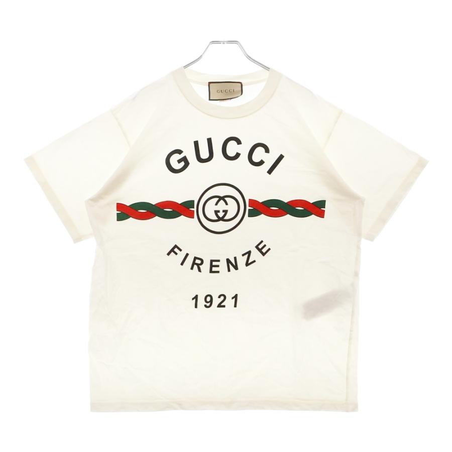 GUCCI グッチ コットンジャージー Tシャツ FIRENZE 1921ロゴ 616036 