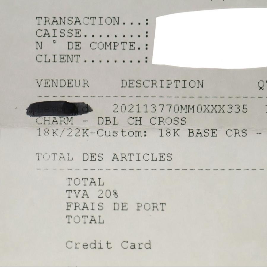 CHROME HEARTS（クロムハーツ） 18K/22K DBL CH CROSS ダブルCHクロス