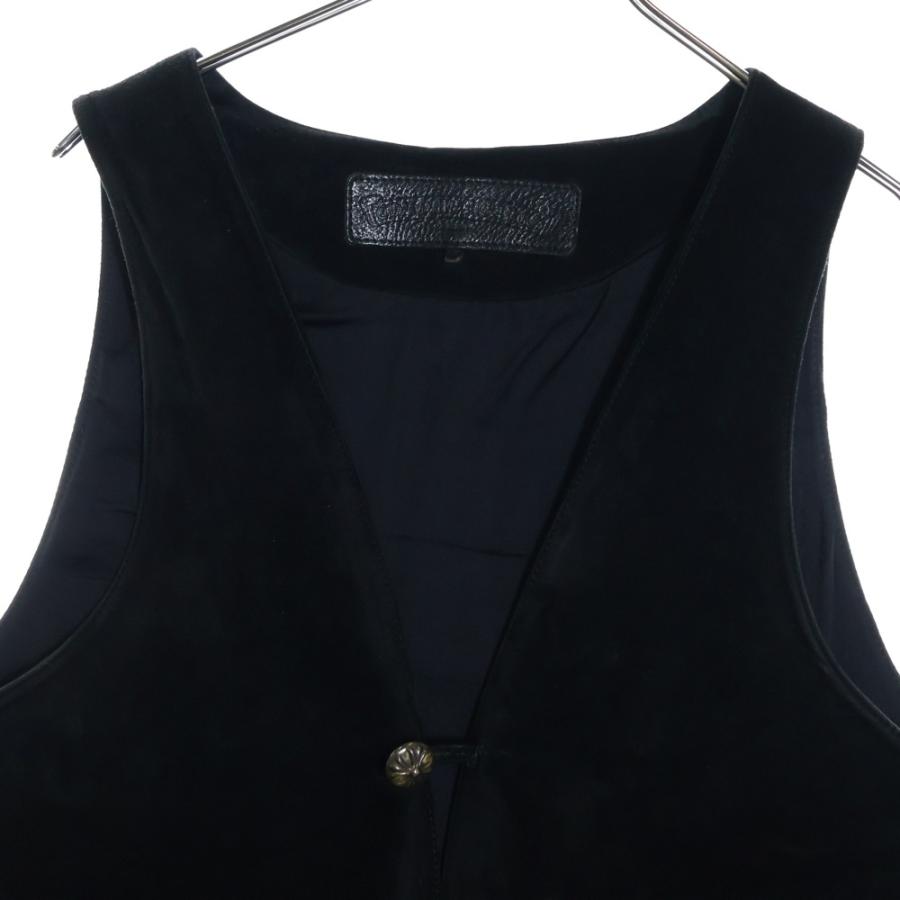 クロムハーツ クロスボールボタンスエードレザーベスト メンズ M CHROME HEARTS クロムハーツ CLASSC 2B クラシック クロスボール