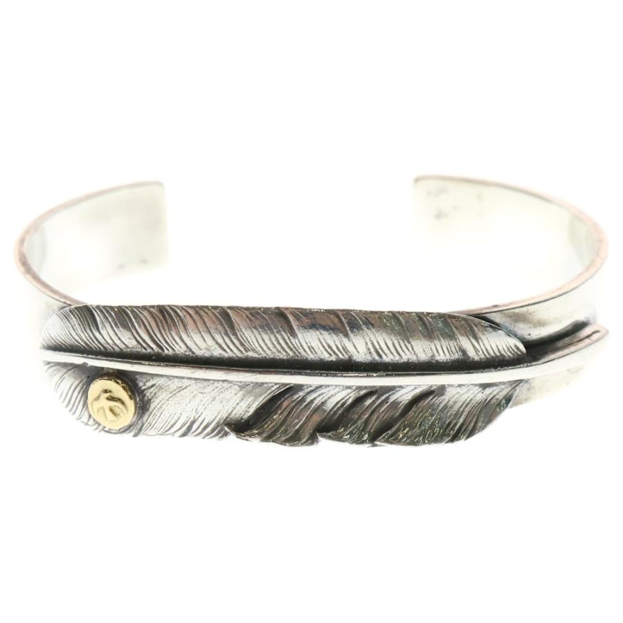 goro's（ゴローズ） メタル付き特大フェザー平打ちブレス バングル