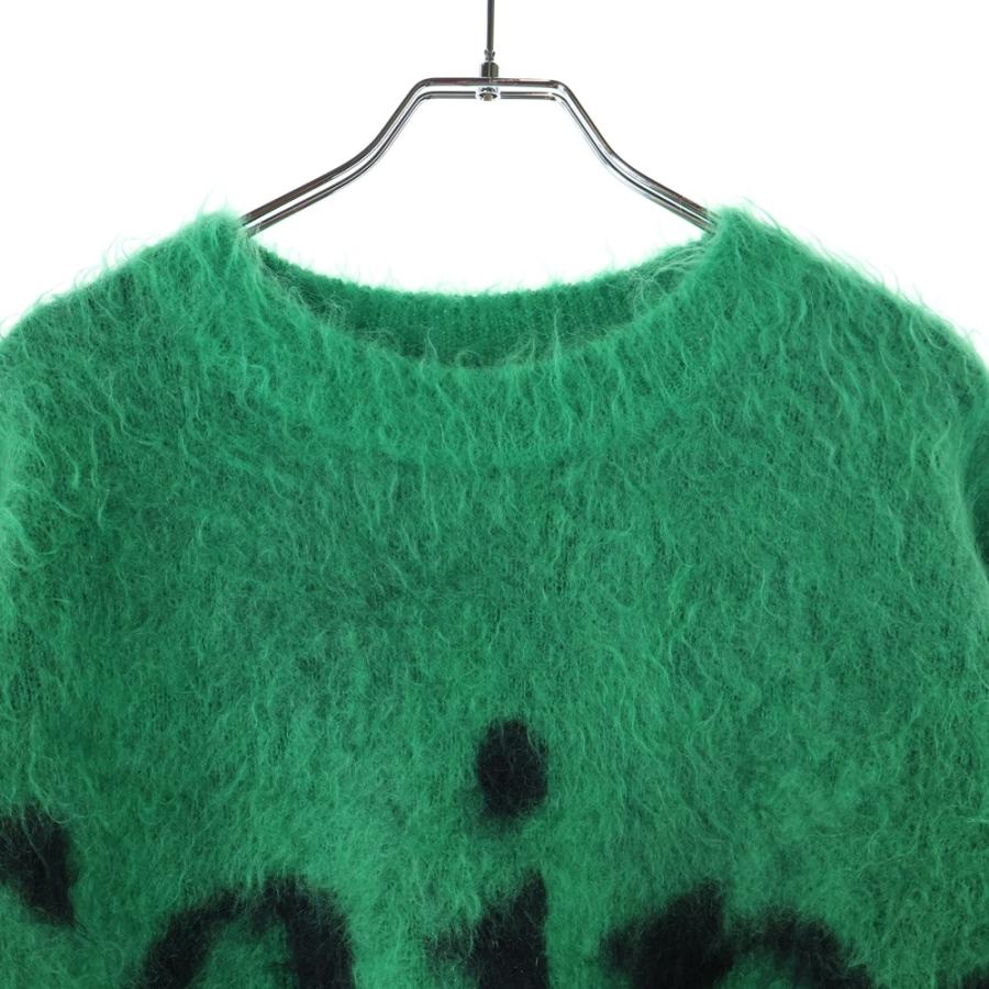 SAINT MICHAEL (セントマイケル) 23AW CREW NECK KNIT フロントロゴ