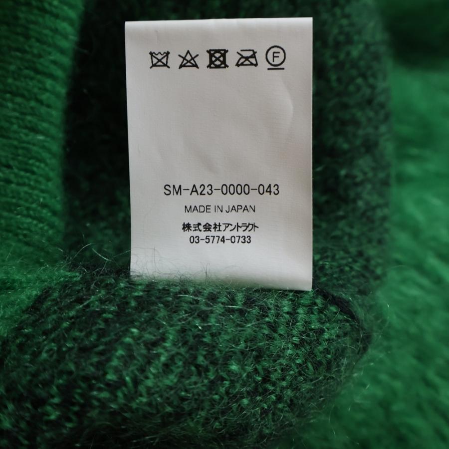 SAINT MICHAEL (セントマイケル) 23AW CREW NECK KNIT フロントロゴ