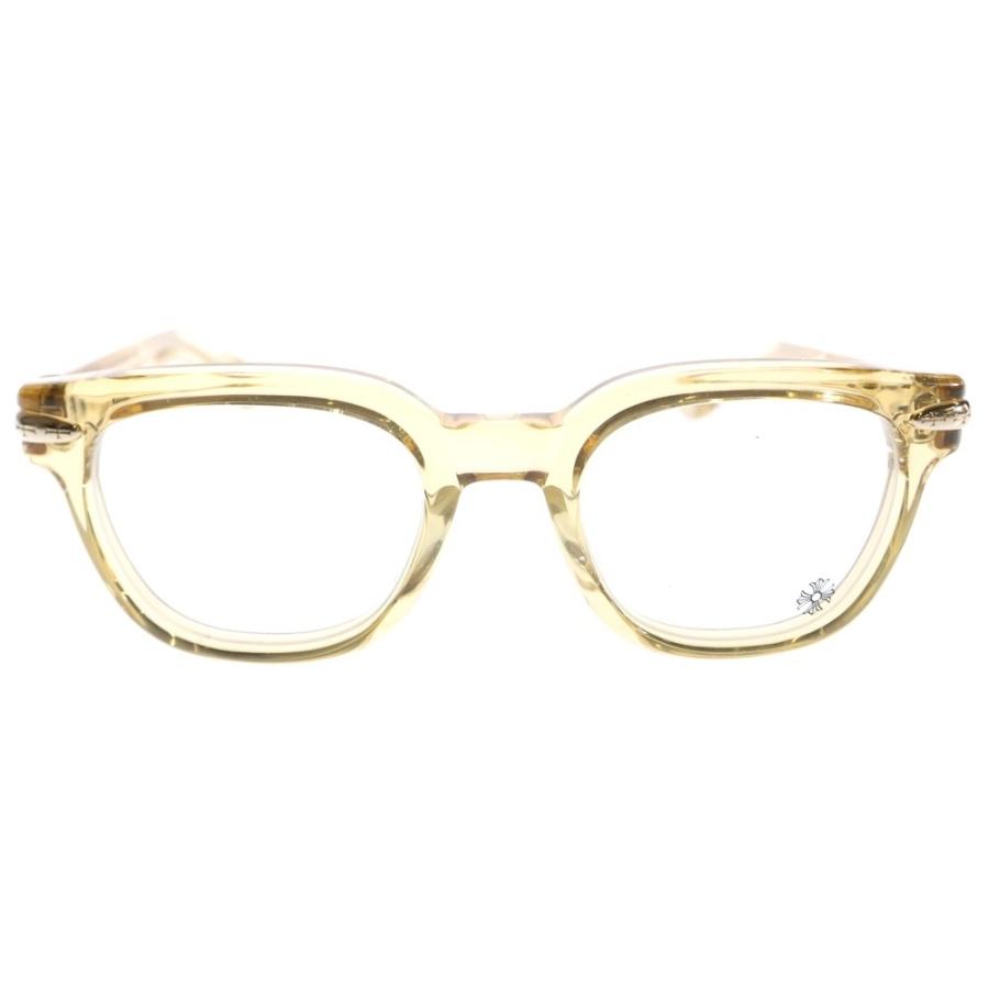 クロムハーツ クロスモチーフ クリアフレームサングラス クロムハーツ クロス スクエア クリア ゴールド サングラス (CHROME