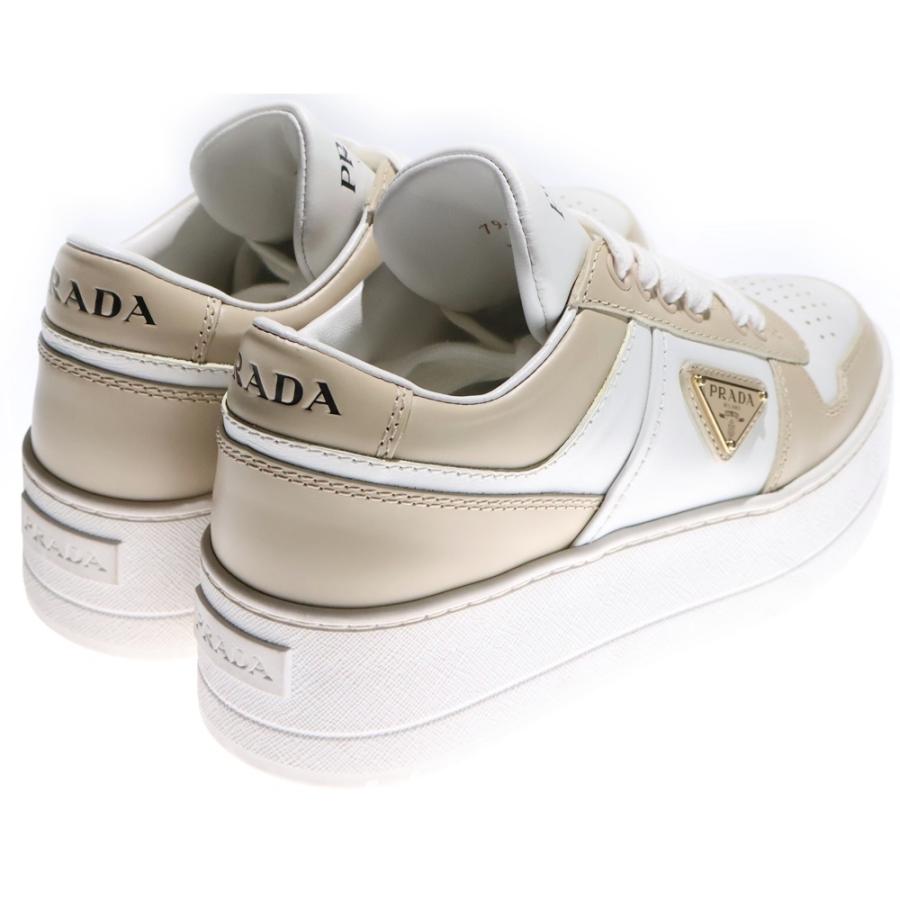 PRADA（プラダ） ダウンタウン ボールド レザー スニーカー ホワイト