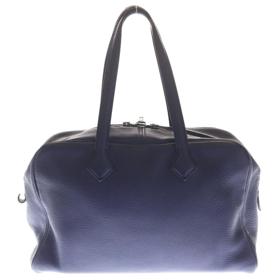 HERMES（エルメス） ヴィクトリアII フールトゥ35 バッグ ブルー C刻印