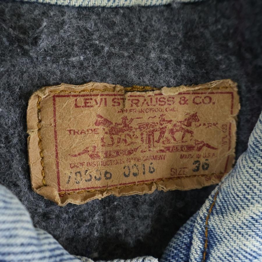 Levi's ブラックデニムジャケット Mサイズアメリカ製ボタン刻印527 Levi's（リーバイス） ボタン裏527 デニムジャケット ブランケット