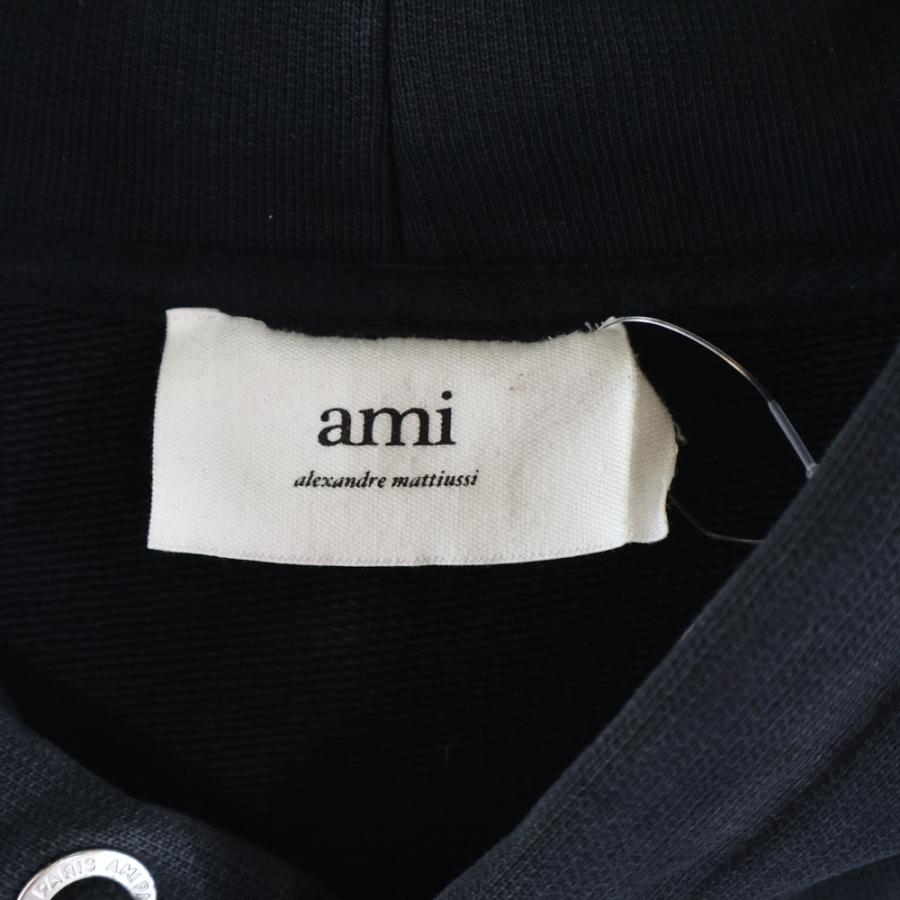 ami paris アミパリス フロントブランドロゴ刺繍 プルオーバーパーカー