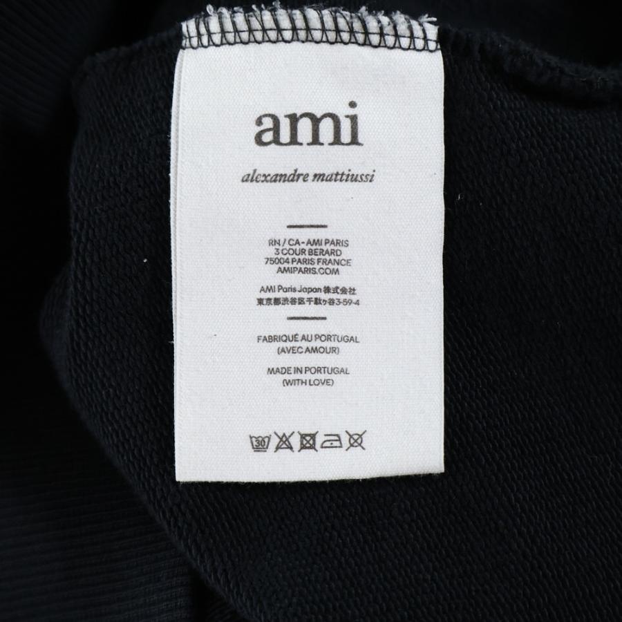 ami paris アミパリス フロントブランドロゴ刺繍 プルオーバーパーカー