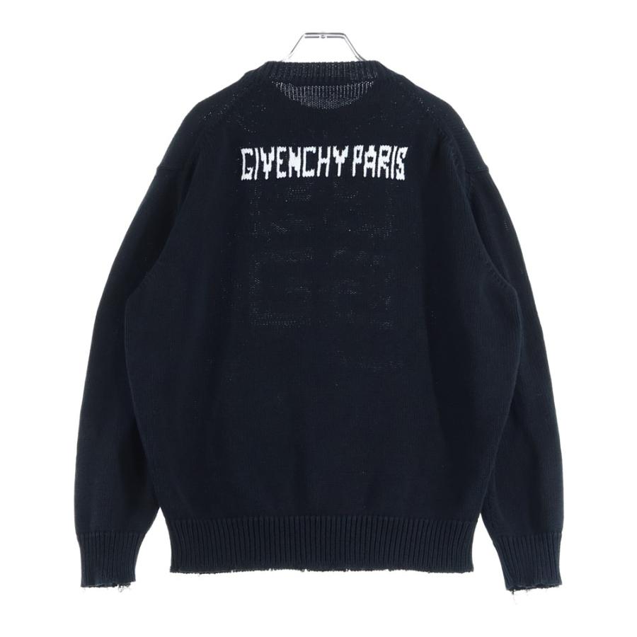 GIVENCHY（ジバンシィ） 4G フロントロゴ ダメージ加工ニット ブラック
