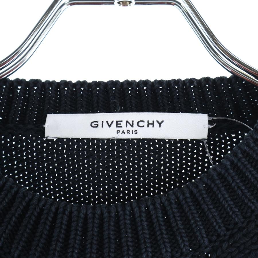 GIVENCHY（ジバンシィ） 4G フロントロゴ ダメージ加工ニット ブラック