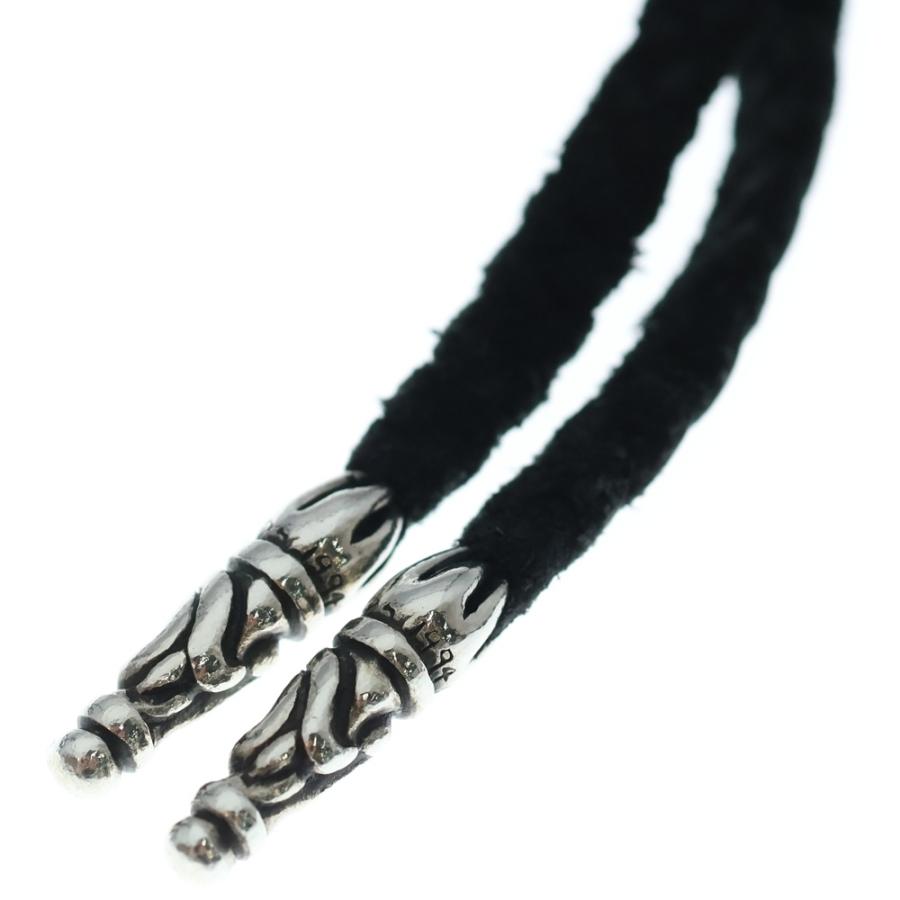 CHROME HEARTS クロムハーツ　カンパナ　レザーブレイド　ネックレス CHROME HEARTS（クロムハーツ） LEATHER BRAID スクロールレザー