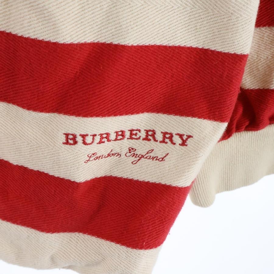 BURBERRY バーバリー Thornford Striped Pullover Hoodie ロゴ刺繍 ボーダー パーカー フーディー レッド/ホワイト 4070535 1004 BURBERRY（バーバリー） Thornford Striped Pullover Hoodie ロゴ刺繍
