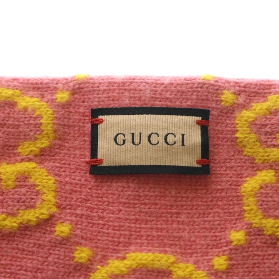 グッチ　ピンク GGロゴ マフラー. GUCCI（グッチ） GG Wool Jacquard Scarf GGロゴ ウールマフラー