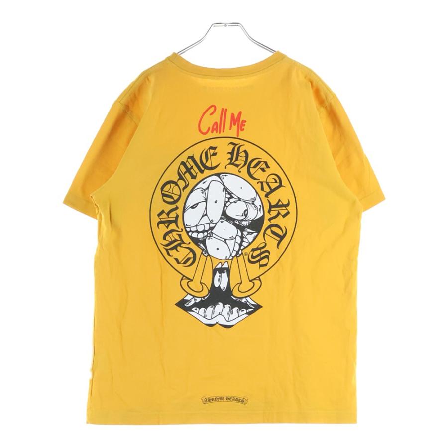希少カラークロムハーツポケットTシャツSマスタードイエローバックプリントUSA製 CHROME HEARTS（クロムハーツ） MATTY BOY PPO mustard Tee Call Me