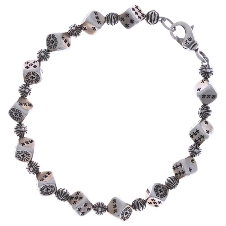 クロムハーツ　シルバービーズ CHROME HEARTS 銀座店 クロムハーツ ビーズブレス 8mm メンズ シルバー