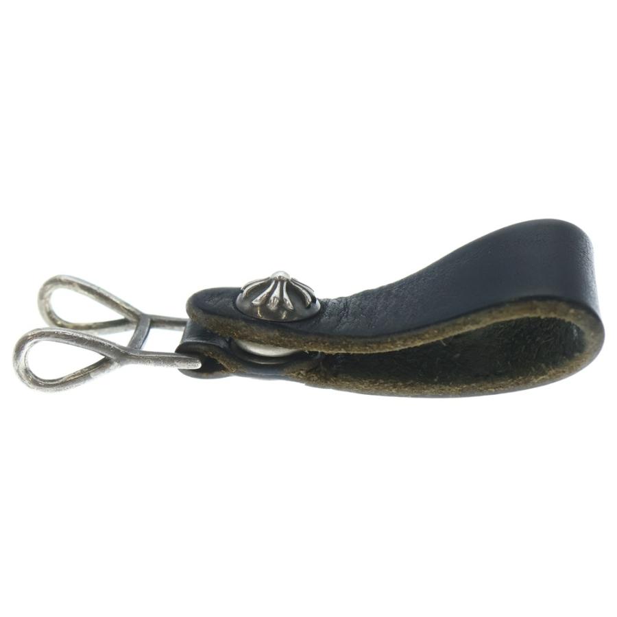 クロムハーツ クロスボール　ボタン　レザーベルトループ CHROME HEARTS（クロムハーツ） BELT LOOP クロスボールボタンレザー