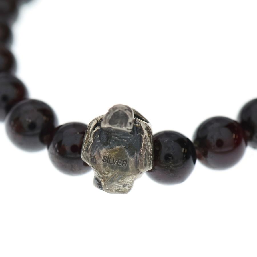 THIRTEEN DESIGNS サーティーンデザインズ スカルモチーフ ビーズブレスレット シルバー