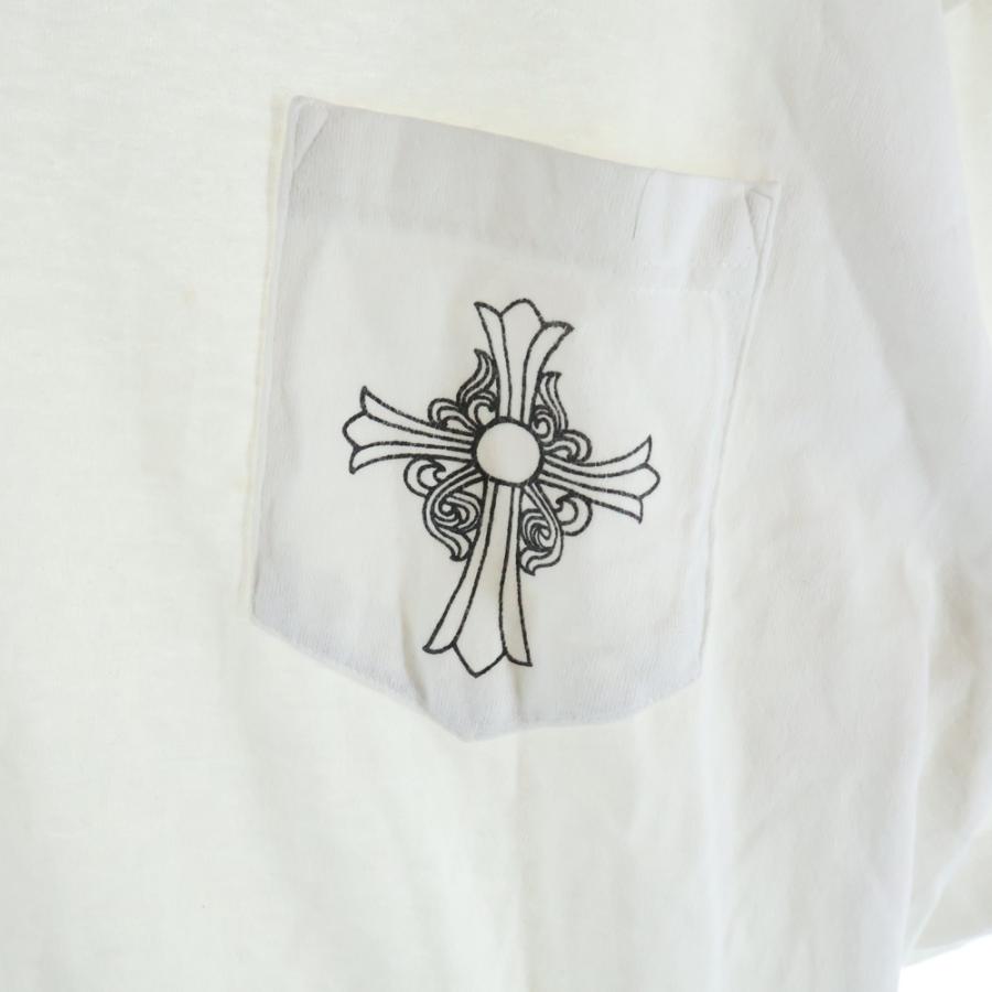CHROME HEARTS クロムハーツ 半袖Tシャツ オールド T BAR スター プリント サイズ S ホワイト コットン 美品 中古 4b014101 Chrome Hearts - CHROME HEARTS クロムハーツ 半袖Tシャツ オールド T