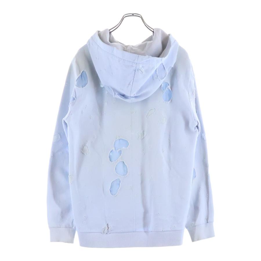 GIVENCHY ジバンシィ フロントロゴ デストロイ パーカー ブルー BM703A3Y0S GIVENCHY（ジバンシィ） フロントロゴ デストロイ パーカー ブルー