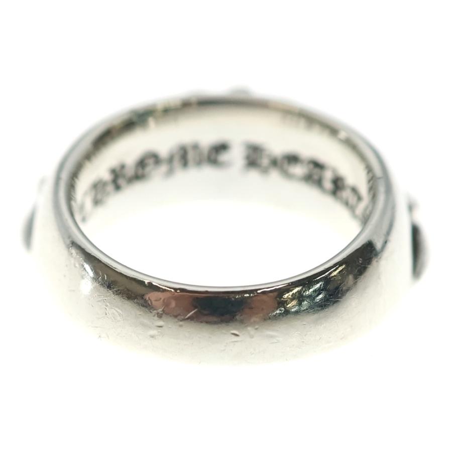 chromehearts ハーフフローラルクロスリング　24号　最安値 CHROME HEARTS（クロムハーツ） HALF Classic Floral CROSS Ring