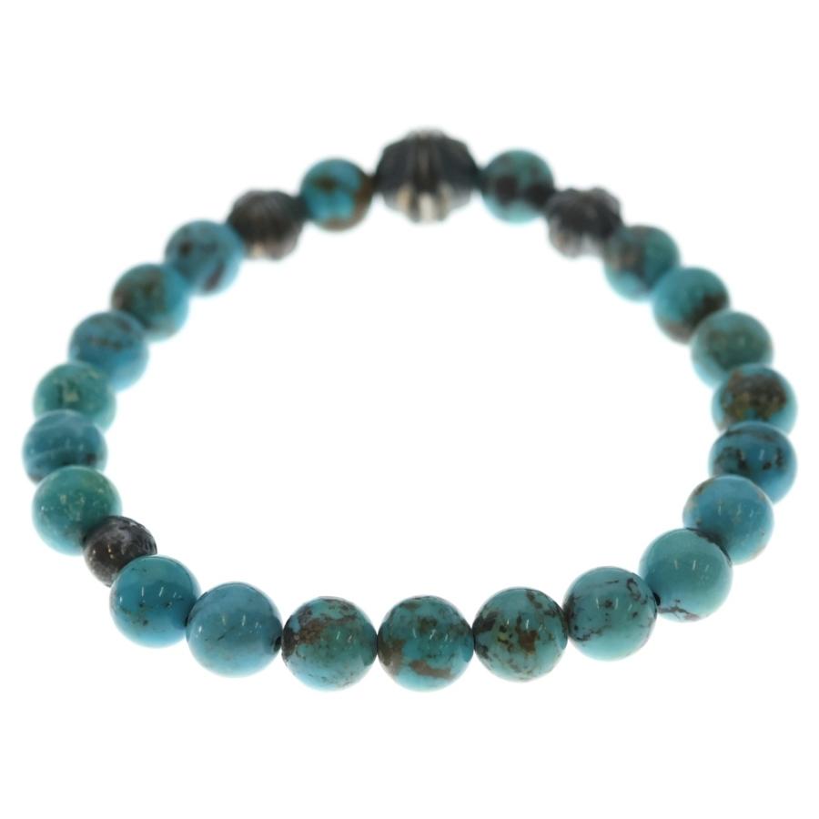 CHROME HEARTS（クロムハーツ） 8mm BEAD 8mmビーズブレス ターコイズ