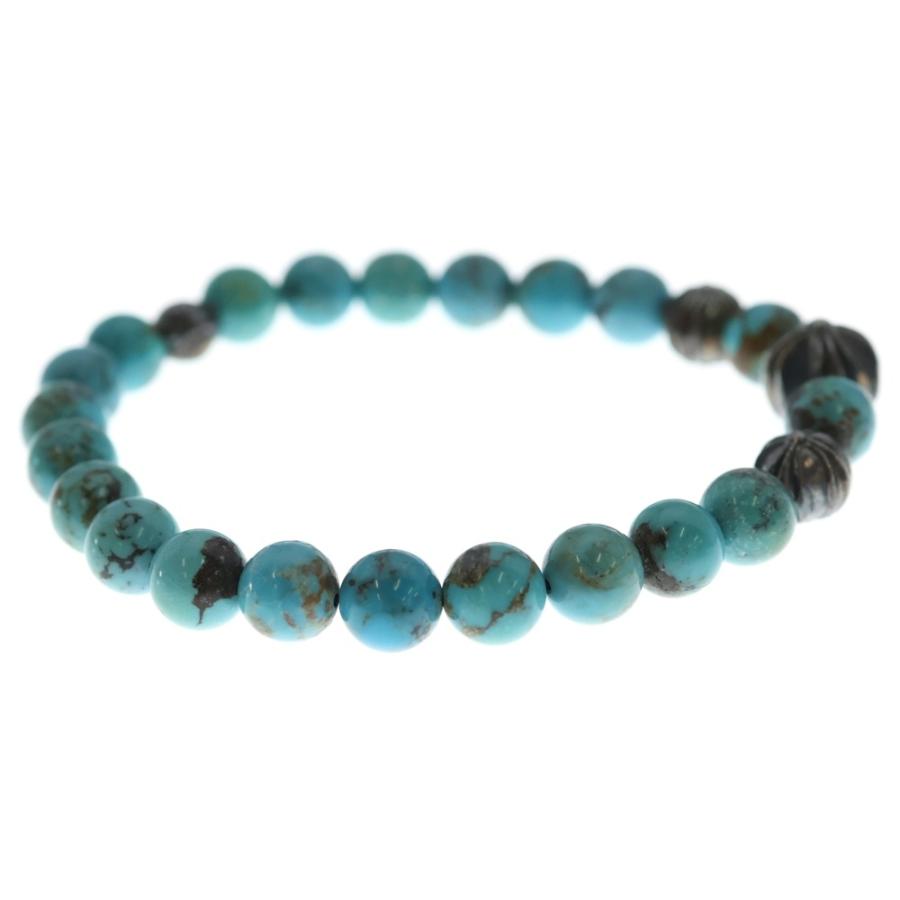 CHROME HEARTS（クロムハーツ） 8mm BEAD 8mmビーズブレス ターコイズ