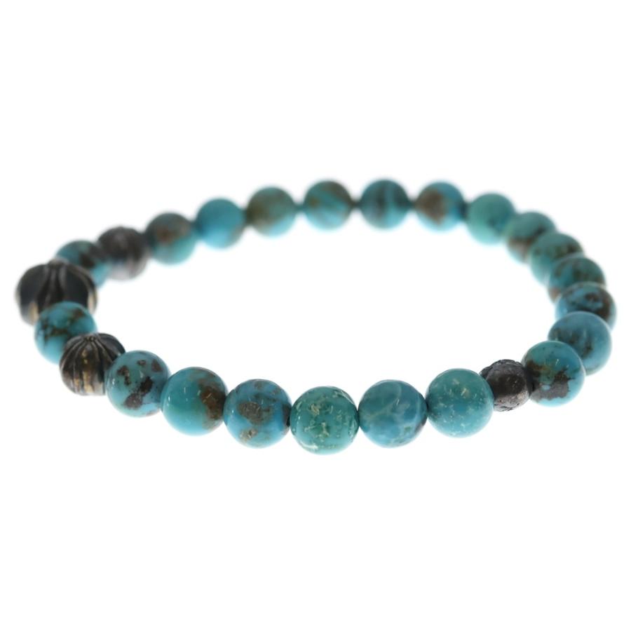 CHROME HEARTS（クロムハーツ） 8mm BEAD 8mmビーズブレス ターコイズ