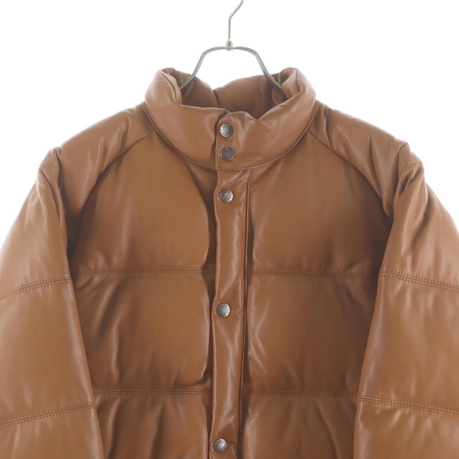 A BATHING APE アベイシングエイプ SHEEPSKIN LEATHER DOWN JACKET シープスキン レザーダウン ジャケット ブラウンの画像