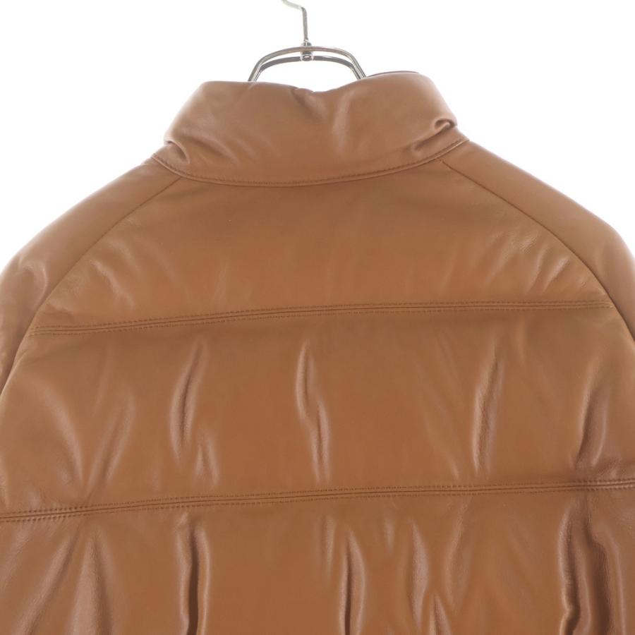A BATHING APE アベイシングエイプ SHEEPSKIN LEATHER DOWN JACKET シープスキン レザーダウン ジャケット ブラウンの画像