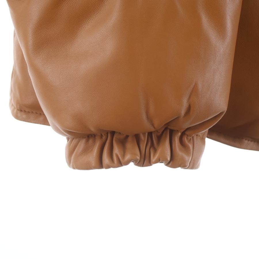 A BATHING APE アベイシングエイプ SHEEPSKIN LEATHER DOWN JACKET シープスキン レザーダウン ジャケット ブラウンの画像