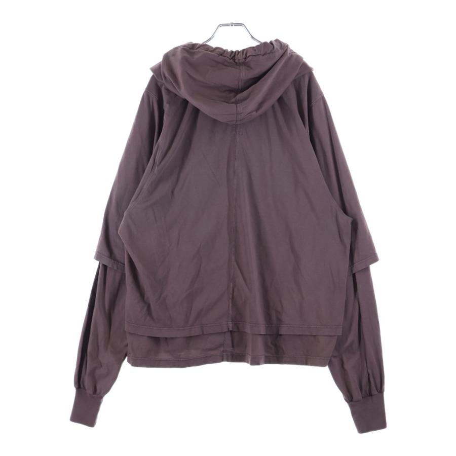 DRKSHDW ダークシャドウ Hustler Hoodie レイヤードパーカー フーディー ボルドー DU02C5281-RN_1
