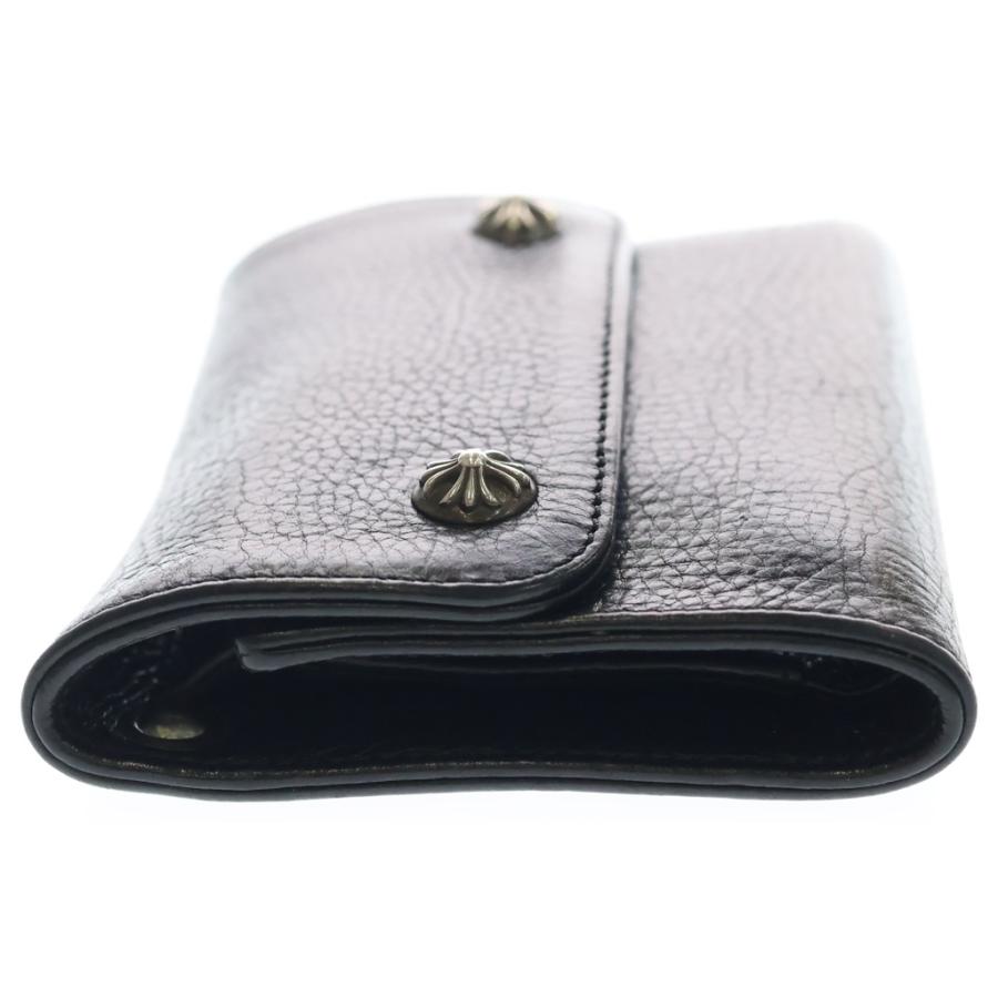 新品・未使用品　Chrome Hearts ウェーブミニ レザーウォレット財布 CHROME HEARTS（クロムハーツ） WAVE MINI ウェーブミニ レザー