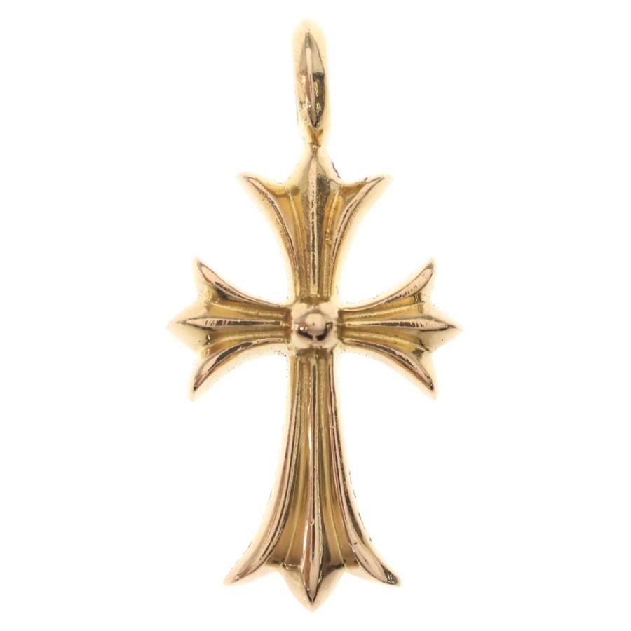 クロムハーツ 22Kベイビーファットクロス 両面ダイヤ ドロップピアス CHROME HEARTS（クロムハーツ） 22K TNY CRSF P/SAP タイニーファット