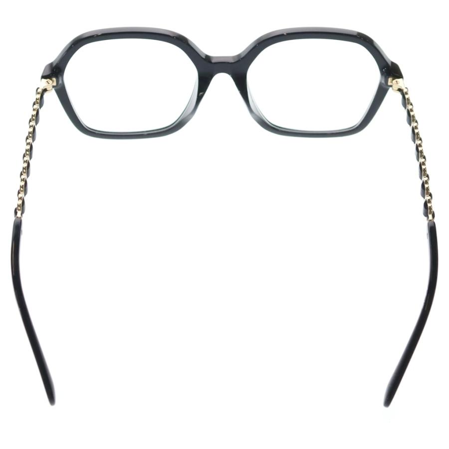 CHANEL シャネル スクエア シェイプ ココマーク テンプル チェーン メガネ アイウェア ブラック 3489Q-A CHANEL（シャネル） スクエア シェイプ ココマーク テンプル チェーン
