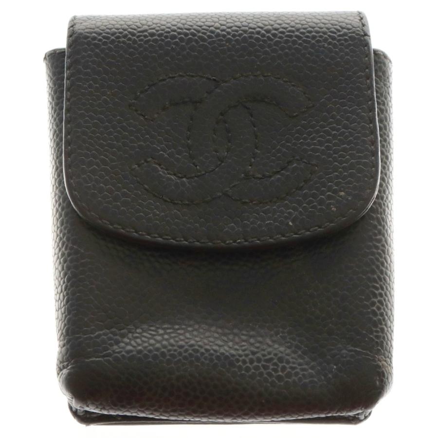 CHANEL（シャネル） シガレットケース ブラック キャビアスキン シール