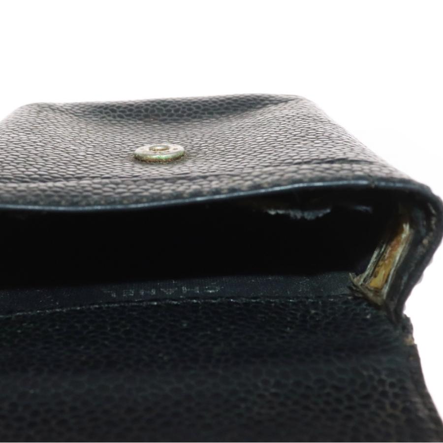 CHANEL（シャネル） シガレットケース ブラック キャビアスキン シール