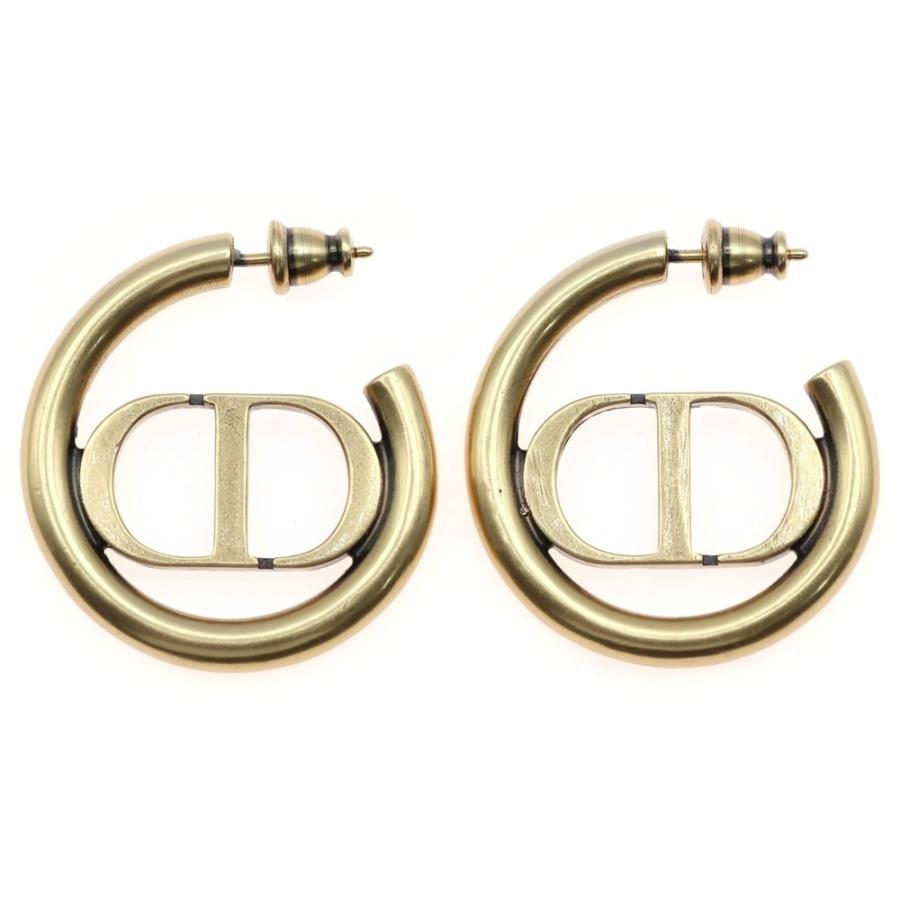 Dior CDロゴ フープデザイン ピアス DIOR ディオール CDロゴ フープ ピアス ゴールド GP アクセサリー