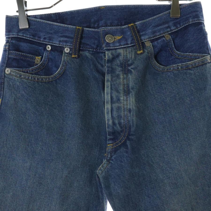 美品/マルジェラ　インディゴブルー ストレートデニム MAISON MARGIELA メゾンマルジェラ 再構築デニムパンツ 38 インディゴ