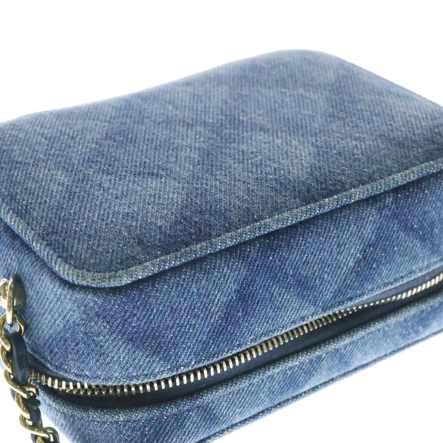 CHANEL シャネル ココマーク カメラ デニム レザー ミニ チェーン  