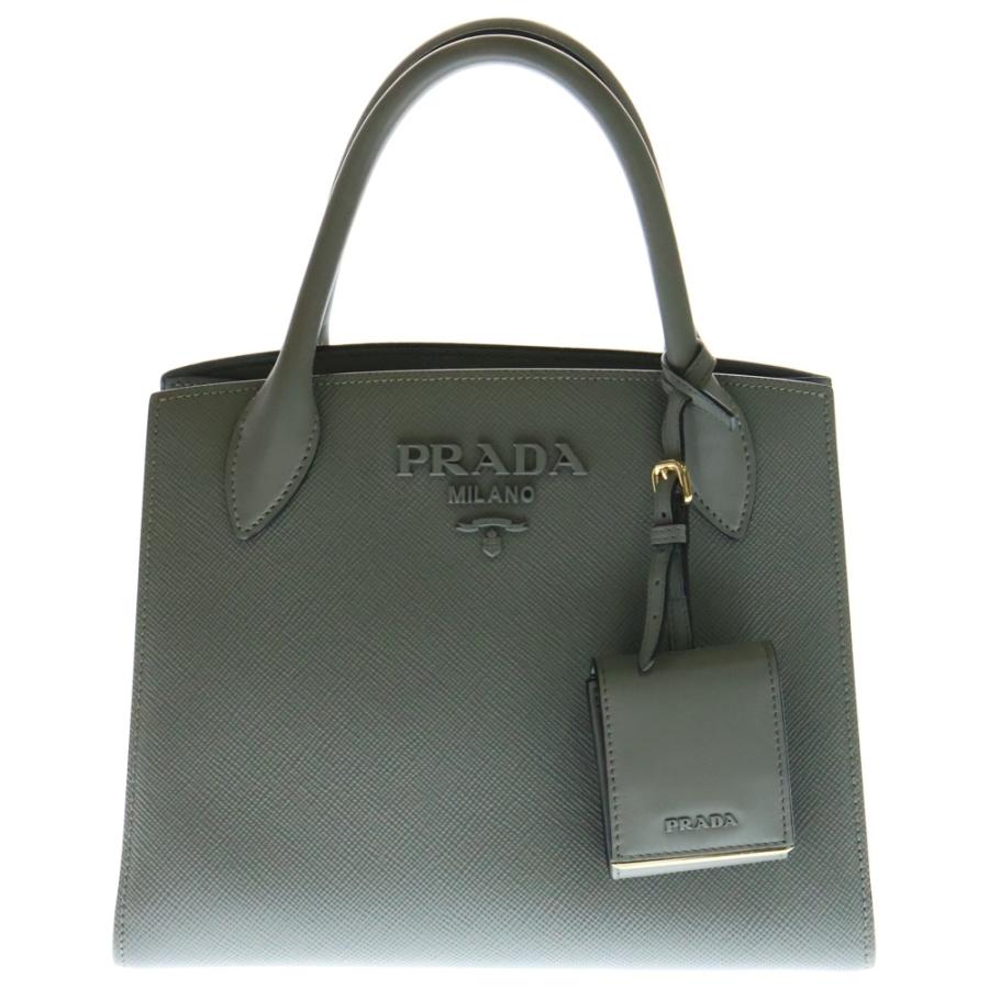 PRADA グレー ハンドバッグ PRADA グレー ハンドバッグ、2WAY,本革