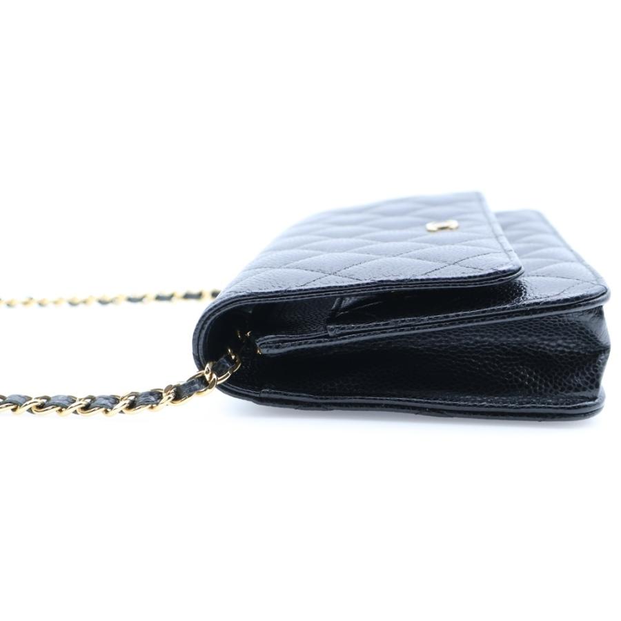 CHANEL（シャネル） クラシック チェーンウォレット ブラック キャビア