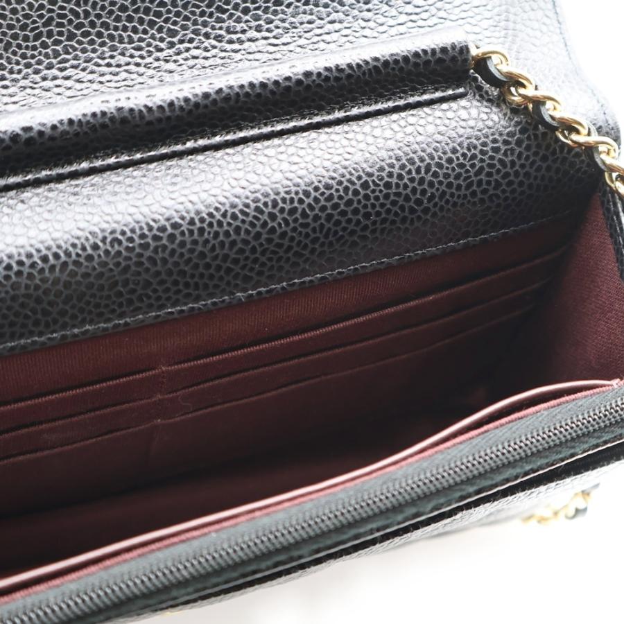 CHANEL（シャネル） クラシック チェーンウォレット ブラック キャビア