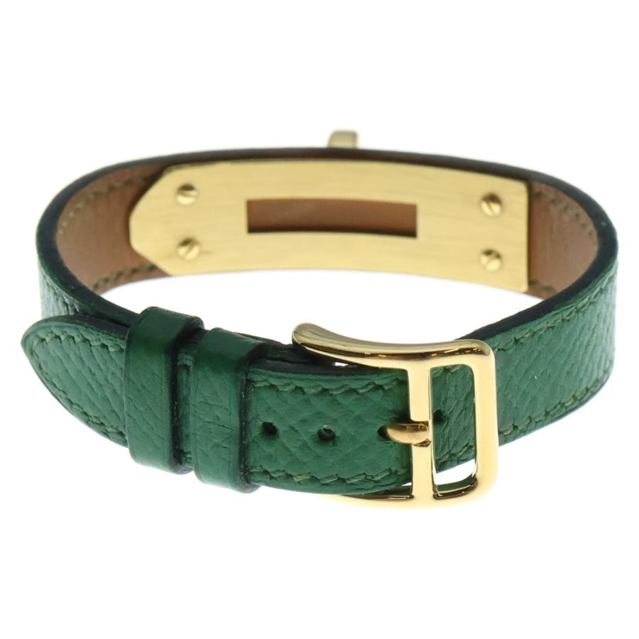 HERMES（エルメス） ケリーベルト ブレスレット ゴールド金具 グリーン