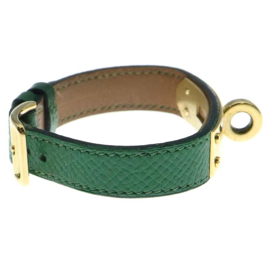 HERMES（エルメス） ケリーベルト ブレスレット ゴールド金具 グリーン